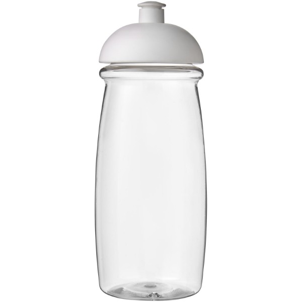 Sportovní láhev s kupolovitým víčkem H2O Pulse® 600 ml - Průhledná / Bílá