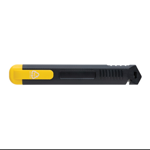 Refillable RCS recycled plastic snap-off knife - Yellow