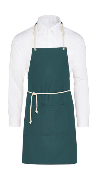 Corsica - Cord Bib Apron With Pocket - Enamel Blue / ONE SIZE