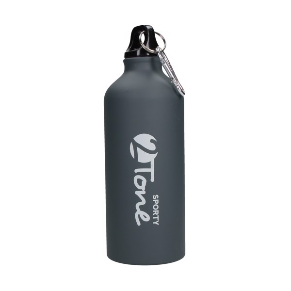 Aluminiumflasche "Sporty-2Tone" Gungrey 0,6 L - Weiß/Grau
