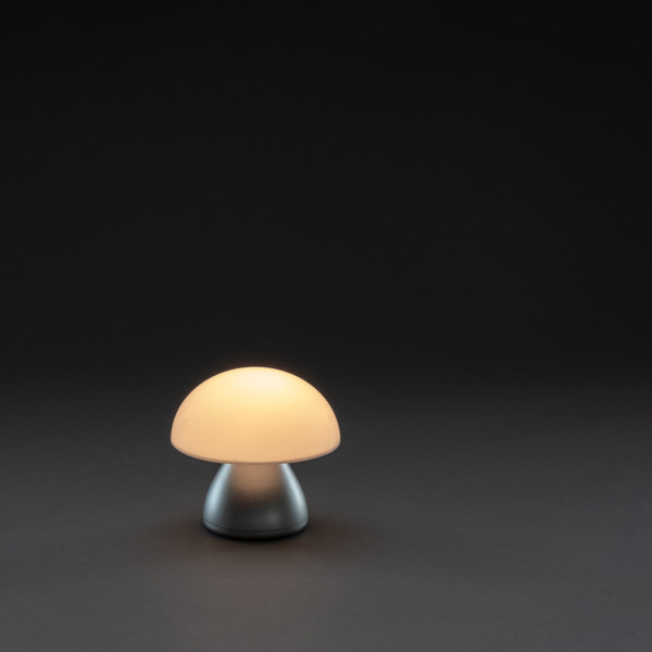 USB stolná lampa Luming z RCS recykl. plastu, sivá -