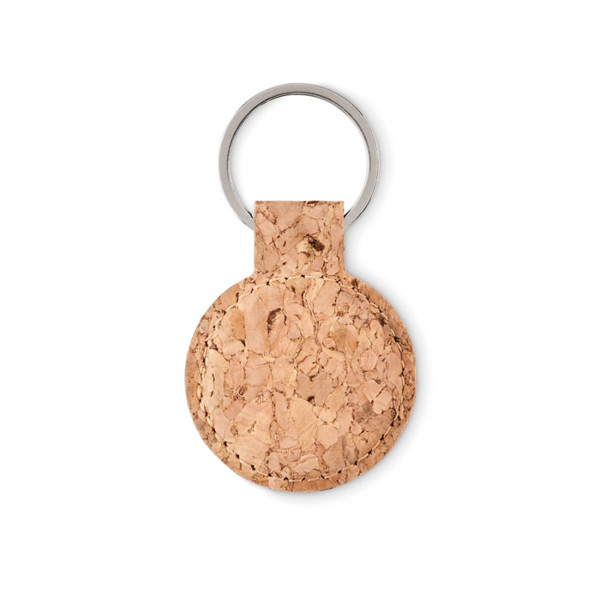 Porte-clés rond en liège Cincin