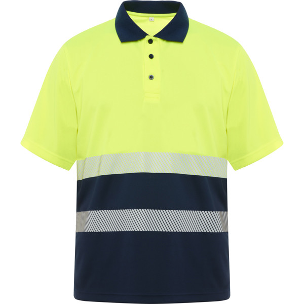 Polo Vega T - Marino/Amarillo Fluor / XL