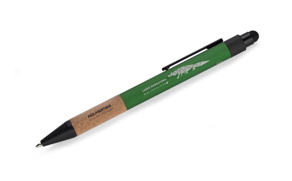 Długopis z touch pen BOSAY - Zielony