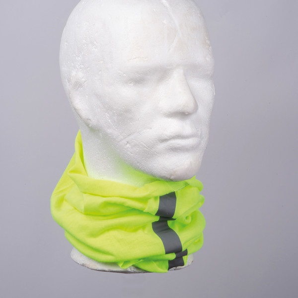 Bandana loop scarf with reflective stripes IGNACIO - Yellow