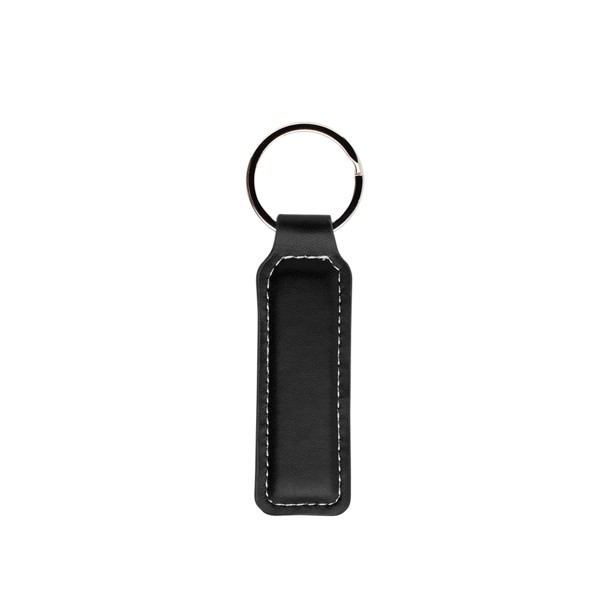 Porta-Chaves Retangular Em Pu - Preto