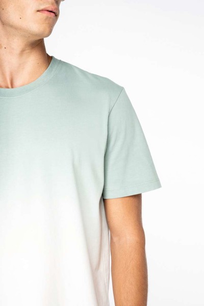 Unisex Eco-Friendly Dip Dye T-Shirt - Dip Dye Aquamarine / L