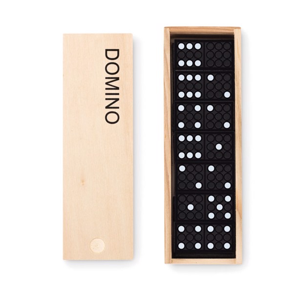 Jeu de domino dans une boite