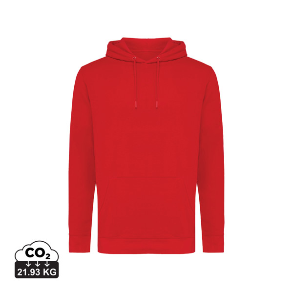 Iqoniq Jasper pulover s kapuco, 50 % recikliran bombaž, 340 g/m² - Rdeča / M