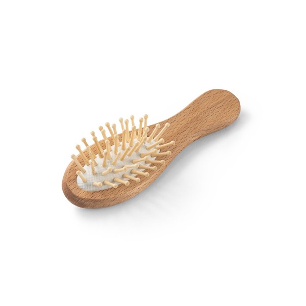 PS - DERN. Wooden hairbrush with round bamboo bristles