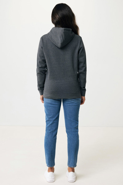 Sweat à capuche en coton recyclé et non teinté Iqoniq Torres - Heather Anthracite / L