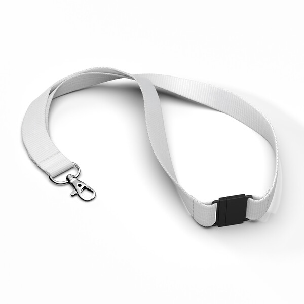 Corn starch screenprint lanyard - 20mm width / Metal carabiner / Safety breakaway