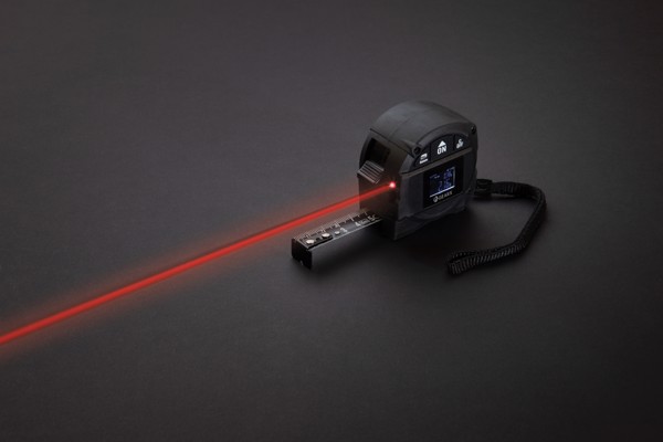 Gear X målebånd 5M, med 30M laser, sort
