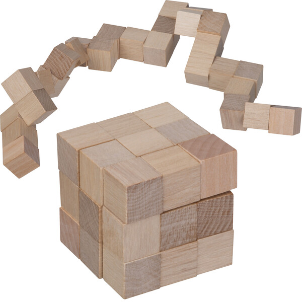 Wooden snake puzzle EMANUELE - Beige