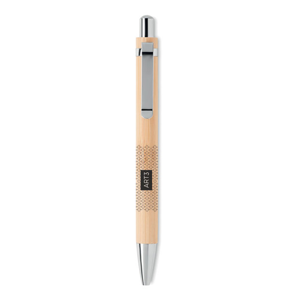 Sumless inkless pen, bamboo barrel, 135 mm length