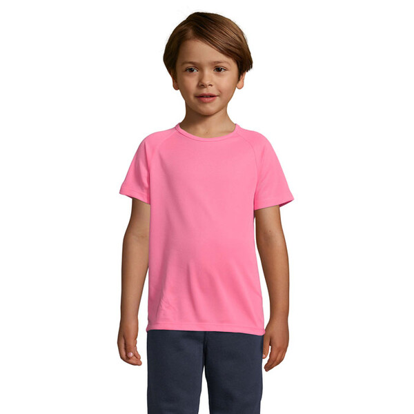SPORTY T-SHIRT CRIANÇA 140g Sporty Kids - Rosa Néon 24XL