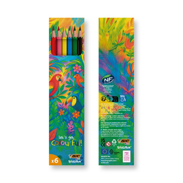 BIC® Kids Evolution® Colouring set x 6 units -Box