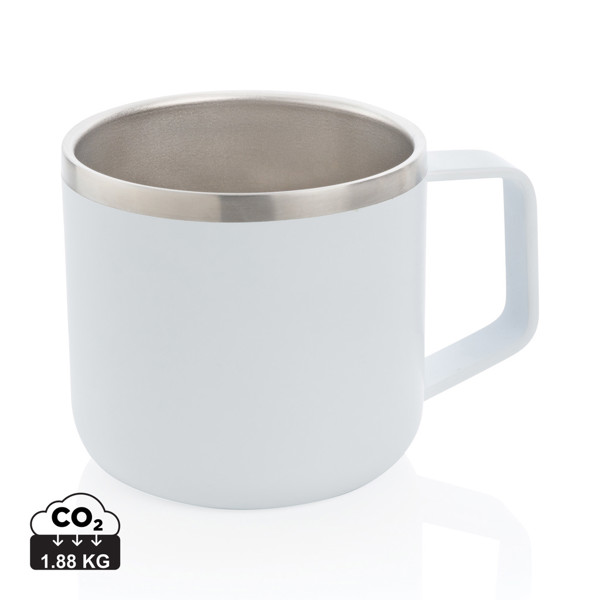 Stainless steel camp mug - White