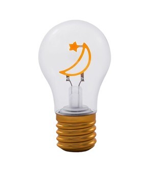 LED decoration in the shape of a light bulb - WHITE