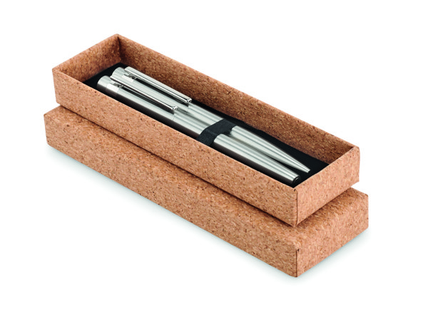 Stylos en acier inox. recyclé Graz Set