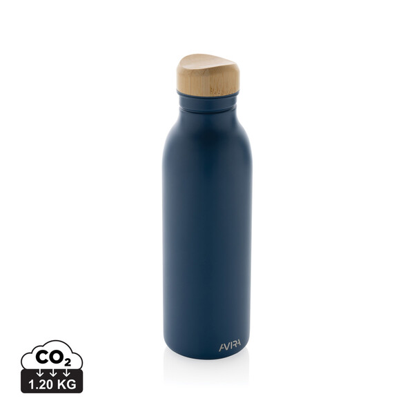 Bouteille d'eau 600ml en acier Avira Alcor RCS - Bleu Marine