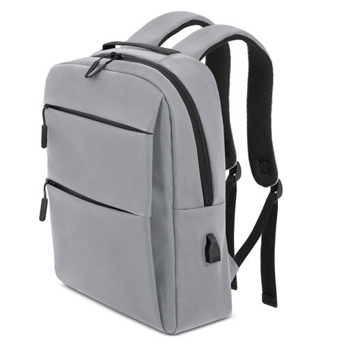 SAC A DOS PORTE ORDINATEUR SOFT-TOUCH “DAVIS PU” - Gris