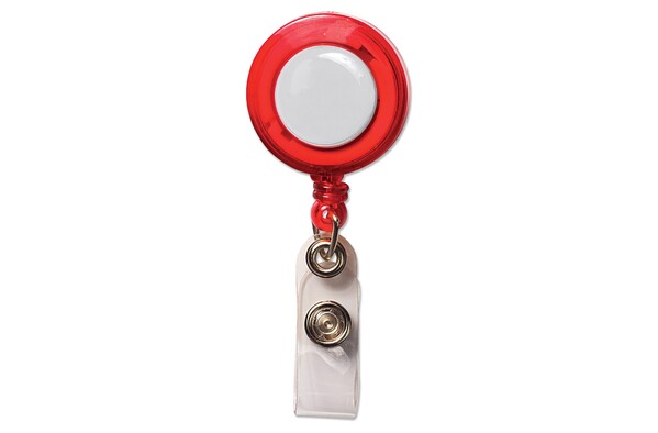 Porte-badge - Transparent / Rouge