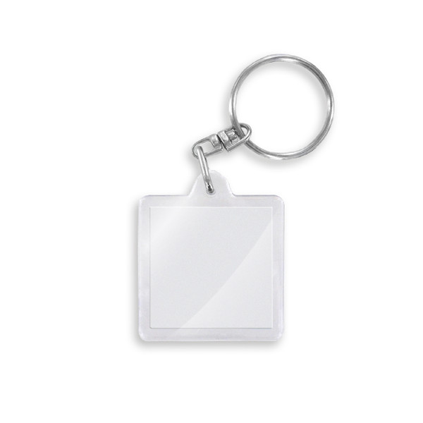 TRANSPARENT KEY-RING & LABEL HOLDER