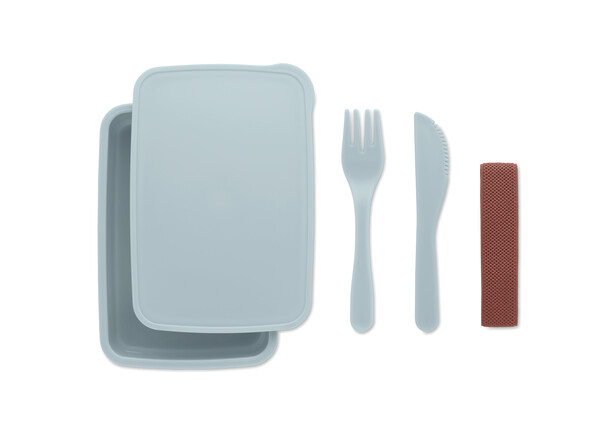 Lunchbox ze sztućcami Sunday - Baby Blue