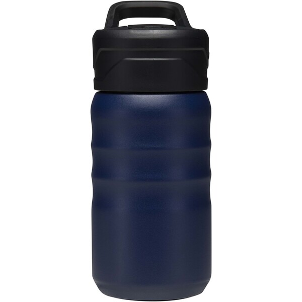 Knox 350 ml RCS recycled double wall stainless steel sport bottle with flip straw - Navy