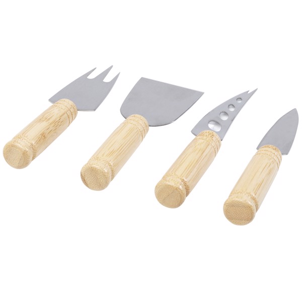 Cheds 4-piece bamboo cheese set