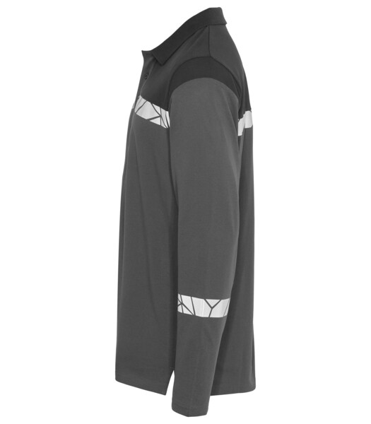 7004 POLO PIQUE L.S PGL Grey/Black XXL