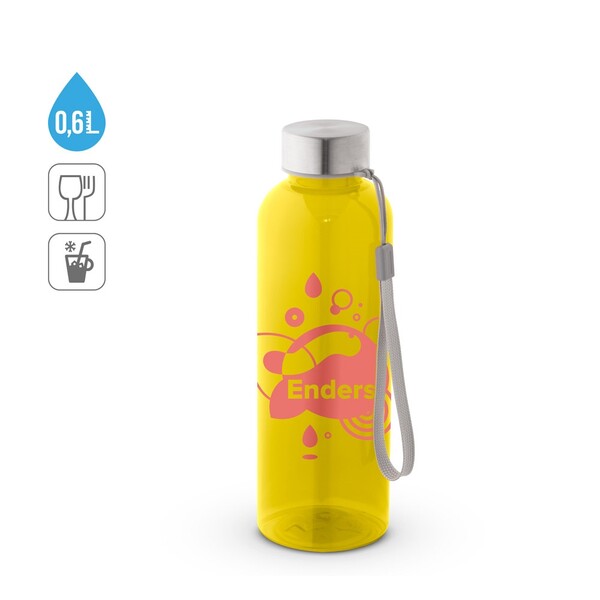 ENDERS M. Recikliranog PET (100% rPET) boca sa sjajnom prozirnom završnom obradom od 600 ml - Transparent
