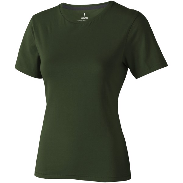 T-shirt de manga curta Nanaimo de mulher - Verde militar / XXL