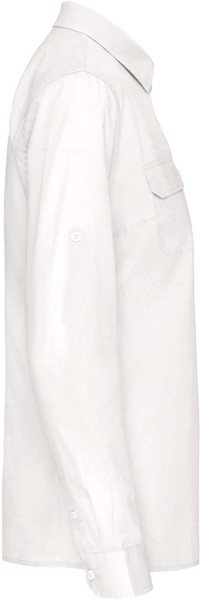 Ladies' Long-Sleeved Safari Shirt - White / XL