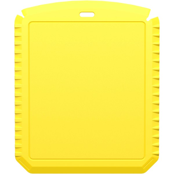 Thrym rectangular recycled plastic ice scraper - Yellow