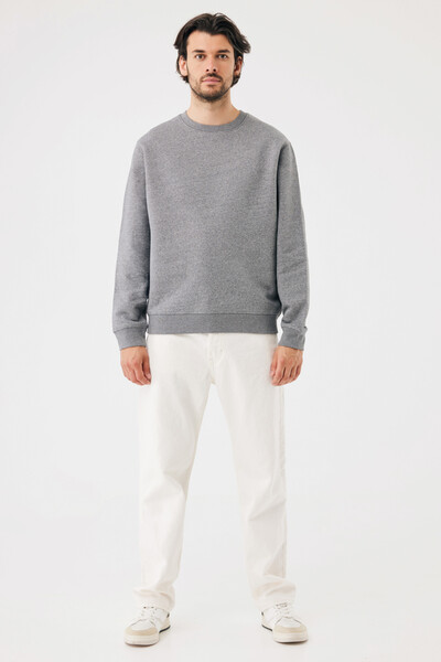Mikina IQONIQ Torla z recyklované bavlny - Light Heather Anthracite / XS