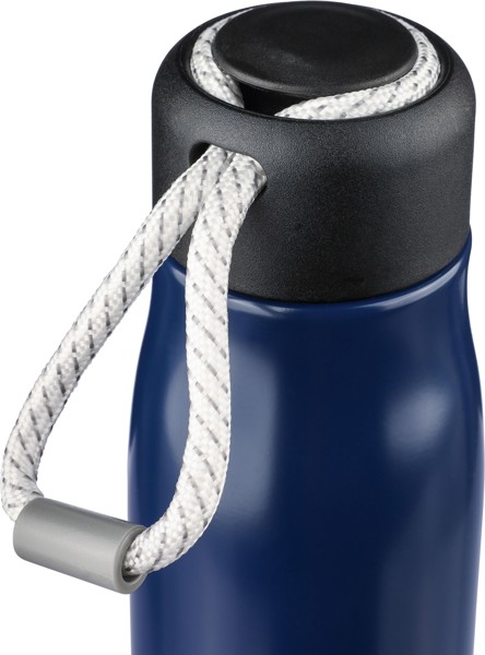 Garrafa de aço inoxidável reciclado com parede dupla (500 ml) Solene - branco