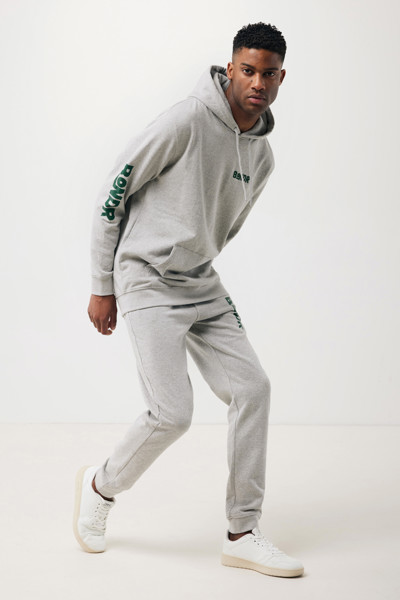 Sweat à capuche en coton recyclé et non teinté Iqoniq Torres - Heather Grey / XL