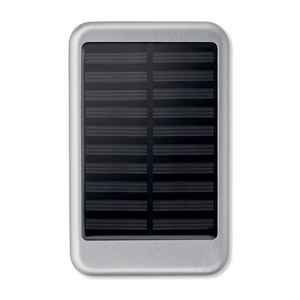 4000 mAH solar powerbank Solarflat - Matt Silver