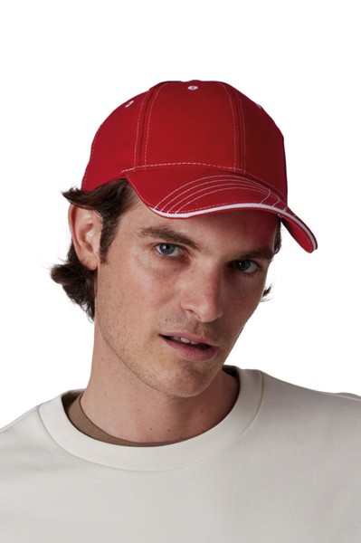 6 Panels Fashion Cap - White / Navy