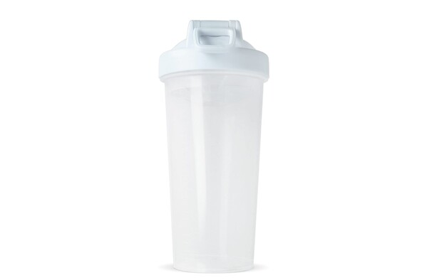 Shaker bottle 700ml, mixing grid - White