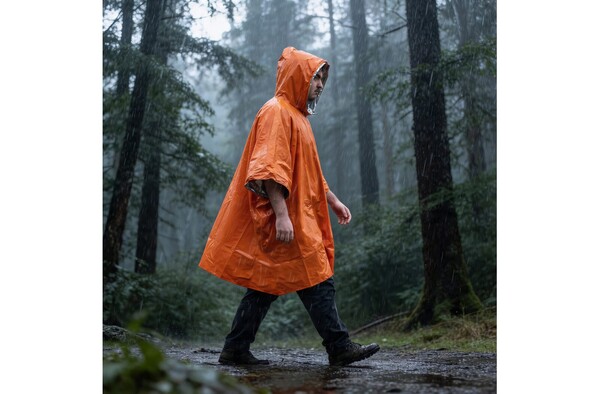 Outdoor Survival 2-in-1 Thermal Poncho - Orange