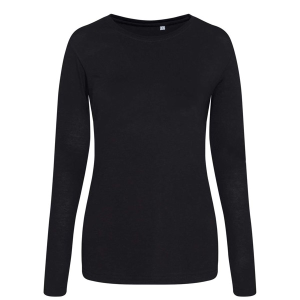 Long Sleeve Girlie Tri-Blend T - Solid Black / S