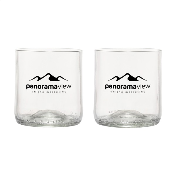 Rebottled® Short Tumbler 2-pack drinking glasses - Transparent