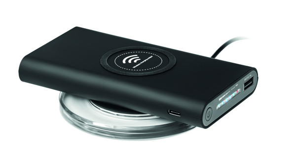 Powerbank wireless con hub Vigor - Nero