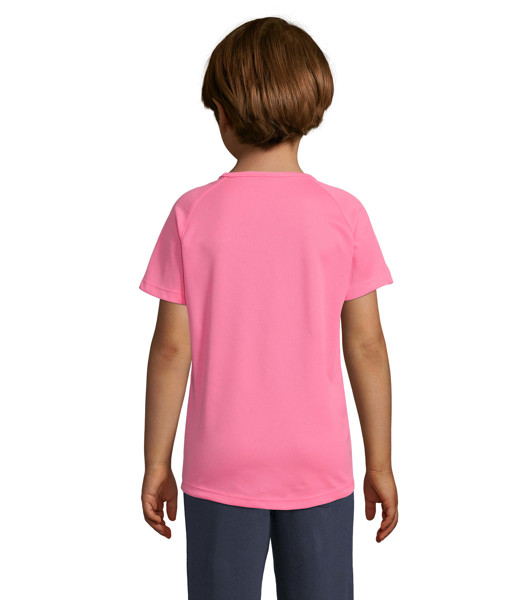 SPORTY KIDS T-SHIRT 140g - Rosa Neon 23XL