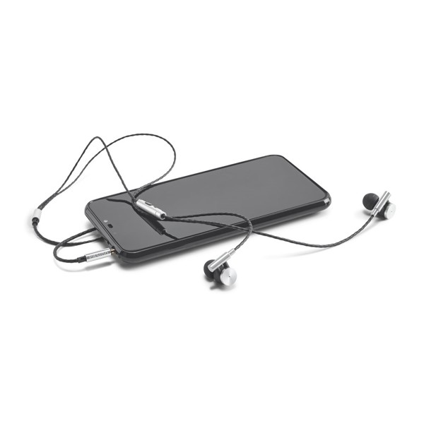 Auriculares com microfone em metal e ABS - VIBRATION