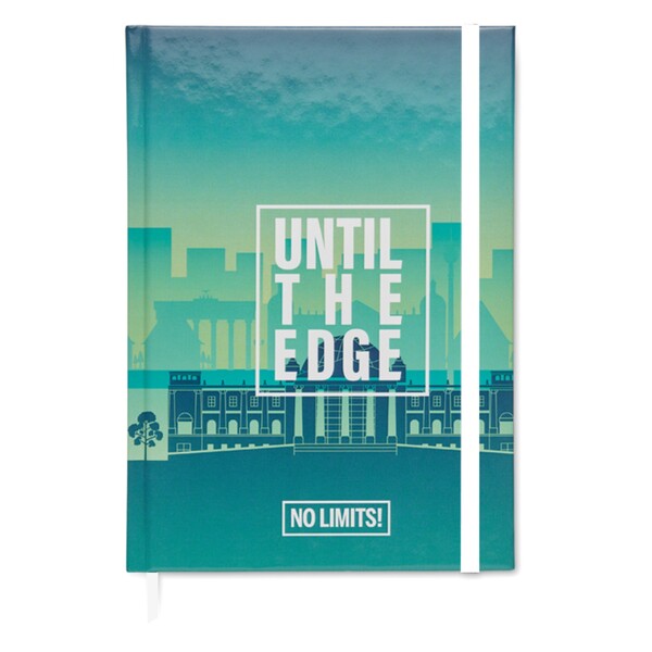 A5 paper hard cover notebook with your design printed sheets - White / White