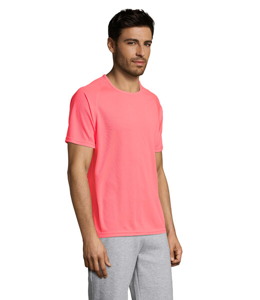 Koszulka męska SPORTY - Neon Coral / XS